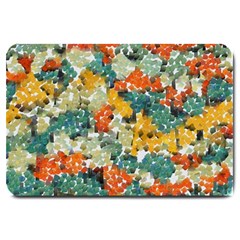 Paint Strokes In Retro Colors Large Doormat