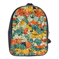 Paint Strokes In Retro Colors School Bag (large)