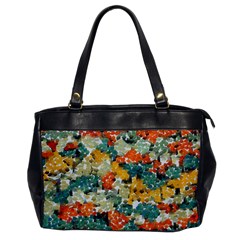 Paint Strokes In Retro Colors Oversize Office Handbag (one Side)