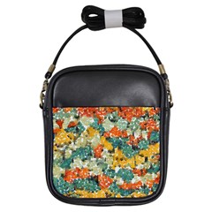 Paint Strokes In Retro Colors Girls Sling Bag