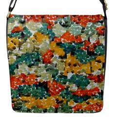 Paint Strokes In Retro Colors Flap Closure Messenger Bag (small)