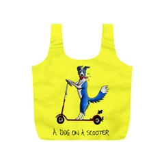 A Dog On A Scooter Reusable Bag (s) by retz