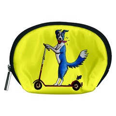 A Dog On A Scooter Accessory Pouch (medium) by retz