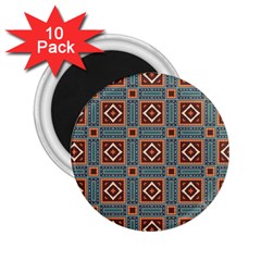 Squares Rectangles And Other Shapes Pattern 2 25  Magnet (10 Pack)