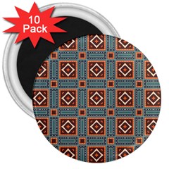 Squares Rectangles And Other Shapes Pattern 3  Magnet (10 Pack)