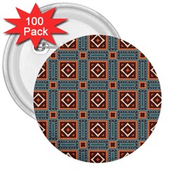 Squares Rectangles And Other Shapes Pattern 3  Button (100 Pack)