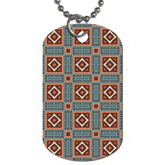 Squares Rectangles And Other Shapes Pattern Dog Tag (two Sides)