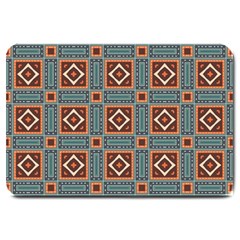 Squares Rectangles And Other Shapes Pattern Large Doormat by LalyLauraFLM