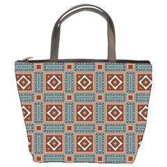 Squares Rectangles And Other Shapes Pattern Bucket Bag