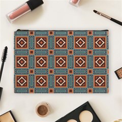 Squares Rectangles And Other Shapes Pattern Cosmetic Bag (large)