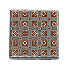 Squares Rectangles And Other Shapes Pattern Memory Card Reader With Storage (square)