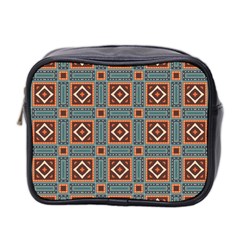 Squares Rectangles And Other Shapes Pattern Mini Toiletries Bag (two Sides)