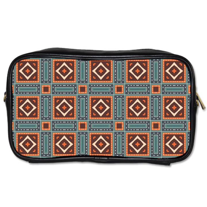 Squares rectangles and other shapes pattern Toiletries Bag (Two Sides)