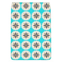 Floral Pattern On A Blue Background Removable Flap Cover (large)