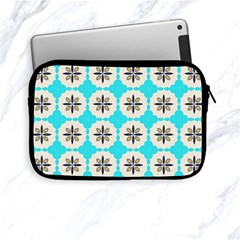 Floral Pattern On A Blue Background Apple Ipad Mini Zipper Case