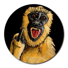 Monkey Bastard 8  Mouse Pad (round) by retz