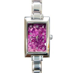 Amethyst Stone Of Healing Rectangular Italian Charm Watch