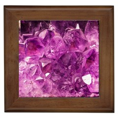 Amethyst Stone Of Healing Framed Ceramic Tile by FunWithFibro