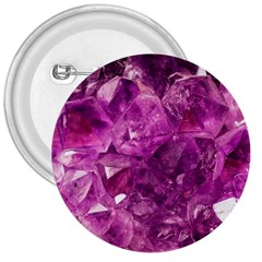 Amethyst Stone Of Healing 3  Button by FunWithFibro