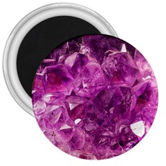 Amethyst Stone Of Healing 3  Button Magnet