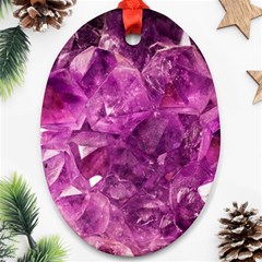 Amethyst Stone Of Healing Oval Ornament by FunWithFibro