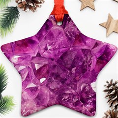 Amethyst Stone Of Healing Star Ornament by FunWithFibro