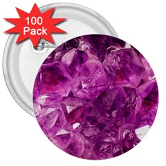 Amethyst Stone Of Healing 3  Button (100 Pack) by FunWithFibro