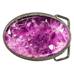 Amethyst Stone Of Healing Belt Buckle (oval) by FunWithFibro