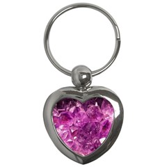 Amethyst Stone Of Healing Key Chain (heart) by FunWithFibro