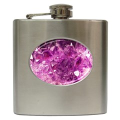 Amethyst Stone Of Healing Hip Flask by FunWithFibro