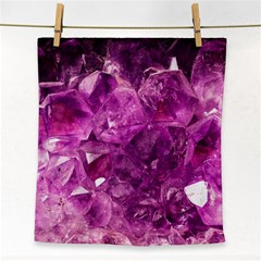 Amethyst Stone Of Healing Face Towel by FunWithFibro