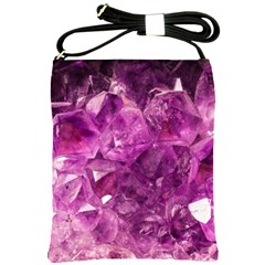 Amethyst Stone Of Healing Shoulder Sling Bag by FunWithFibro