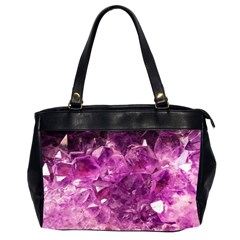 Amethyst Stone Of Healing Oversize Office Handbag (two Sides) by FunWithFibro