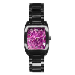 Amethyst Stone Of Healing Stainless Steel Barrel Watch by FunWithFibro