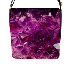 Amethyst Stone Of Healing Flap Closure Messenger Bag (large) by FunWithFibro