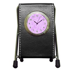 Hidden Pain In Purple Stationery Holder Clock