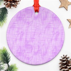 Hidden Pain In Purple Round Ornament (two Sides) by FunWithFibro