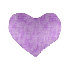 Hidden Pain In Purple 16  Premium Heart Shape Cushion  by FunWithFibro