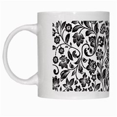 Elegant Glittery Floral White Coffee Mug by StuffOrSomething