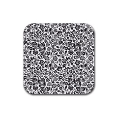 Elegant Glittery Floral Drink Coaster (square) by StuffOrSomething