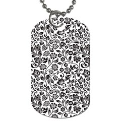 Elegant Glittery Floral Dog Tag (one Sided) by StuffOrSomething