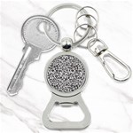 Elegant Glittery Floral Bottle Opener Key Chain Front