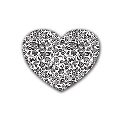 Elegant Glittery Floral Drink Coasters 4 Pack (heart) 