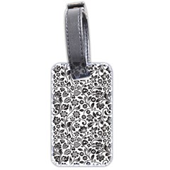 Elegant Glittery Floral Luggage Tag (two Sides)