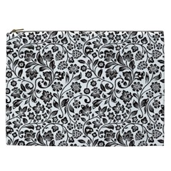 Elegant Glittery Floral Cosmetic Bag (xxl) by StuffOrSomething