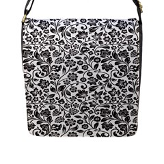 Elegant Glittery Floral Flap Closure Messenger Bag (large) by StuffOrSomething