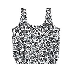 Elegant Glittery Floral Reusable Bag (m)