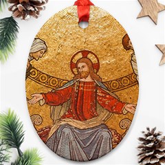 gold jesus Oval Ornament