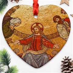 gold jesus Heart Ornament