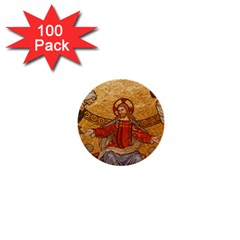 gold jesus 1  Mini Button (100 pack)